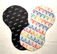 Double-sided RBG Peanut Burpcloth